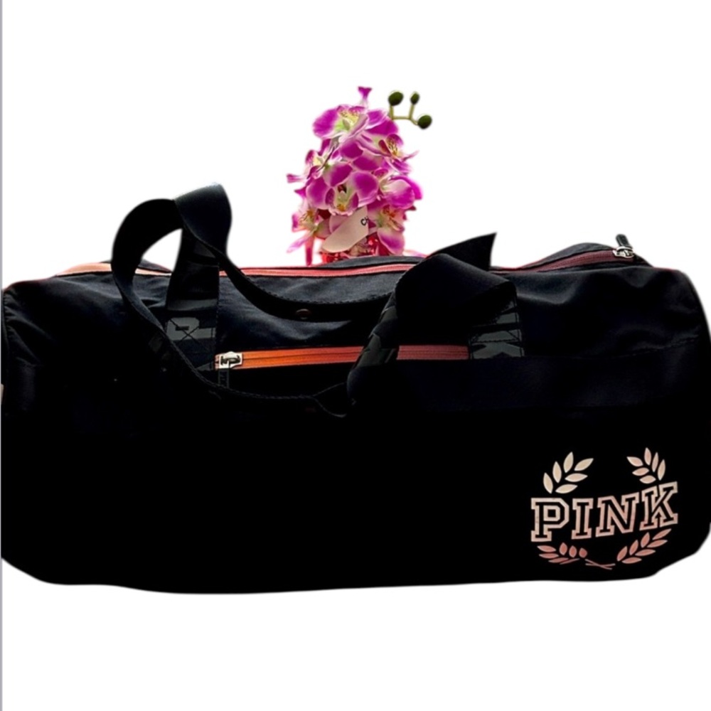 PINK Victoria's Secret Black Duffel Bag